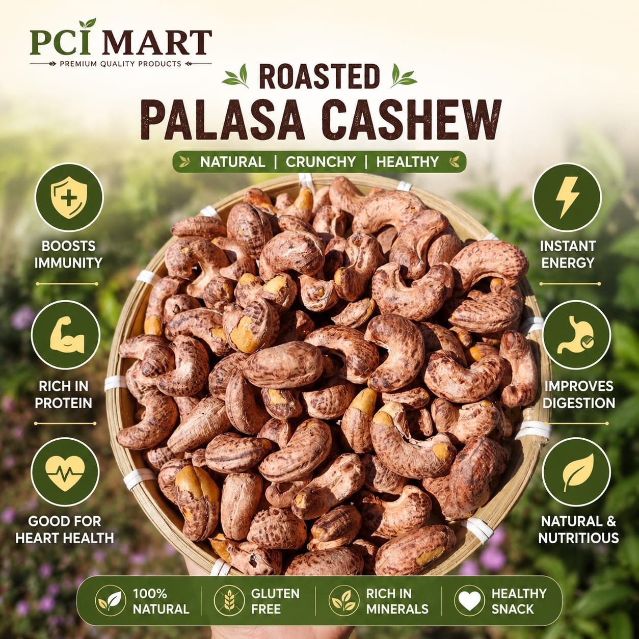 Home roasted palasa cashews