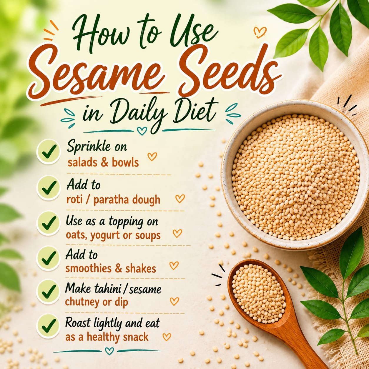 Home sesame seeds roasted