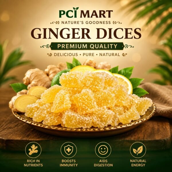 dried ginger dice