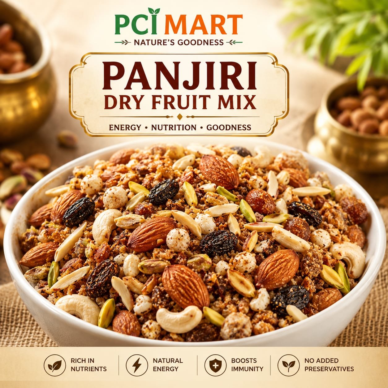 Home panjiri dry fruits mix